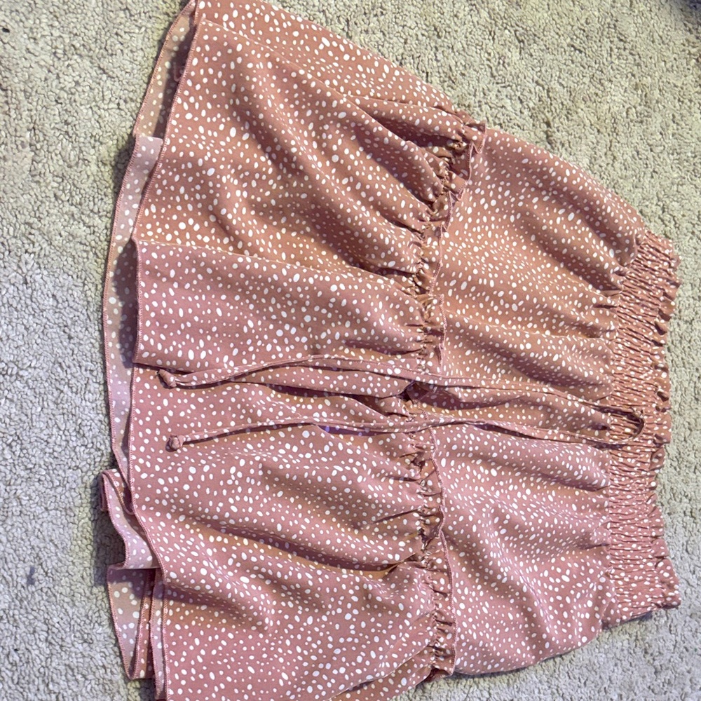 Pink and White Polka Dot Skirt